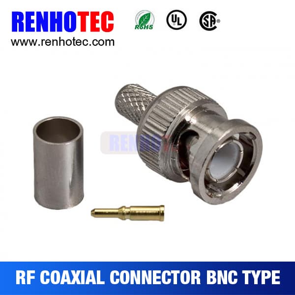 180 degree bnc jack connector for pcb mount